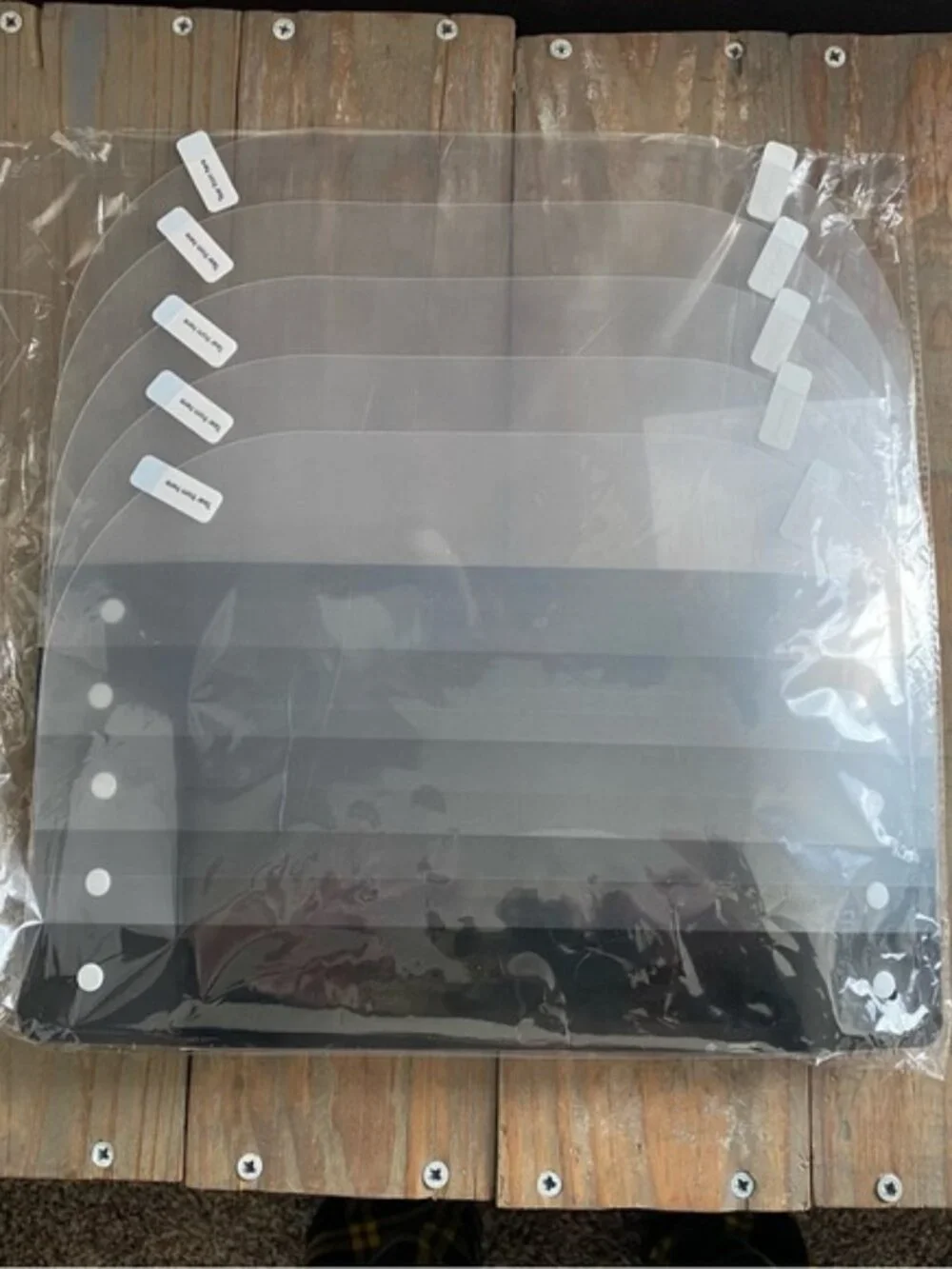 5 pack of new face shields